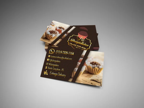 Criação de Cartão de Visita para Lu Brigadeiro: Mais Valor e Credibilidade