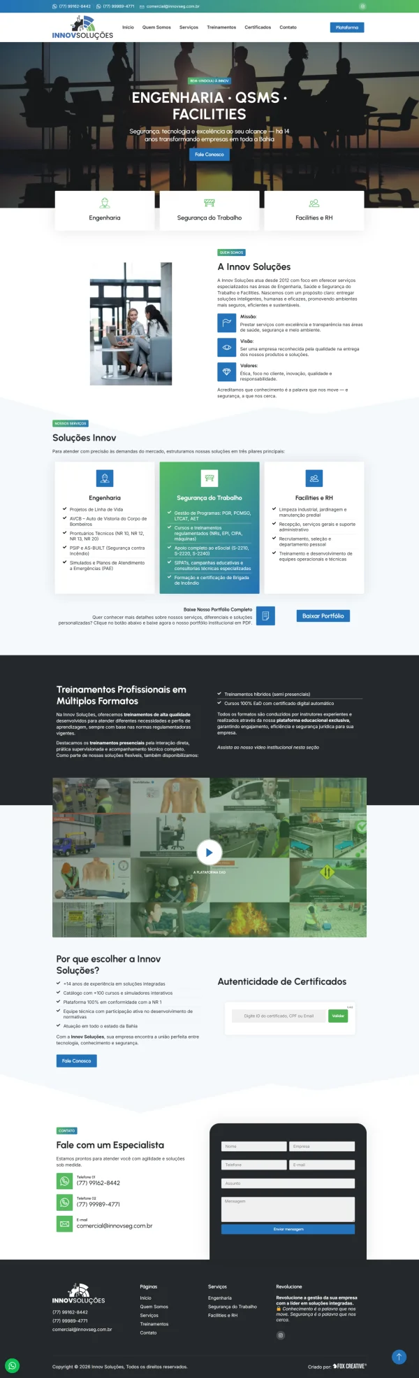 Criação de Site para Engenharia e Assessoria: Autoridade e Segurança