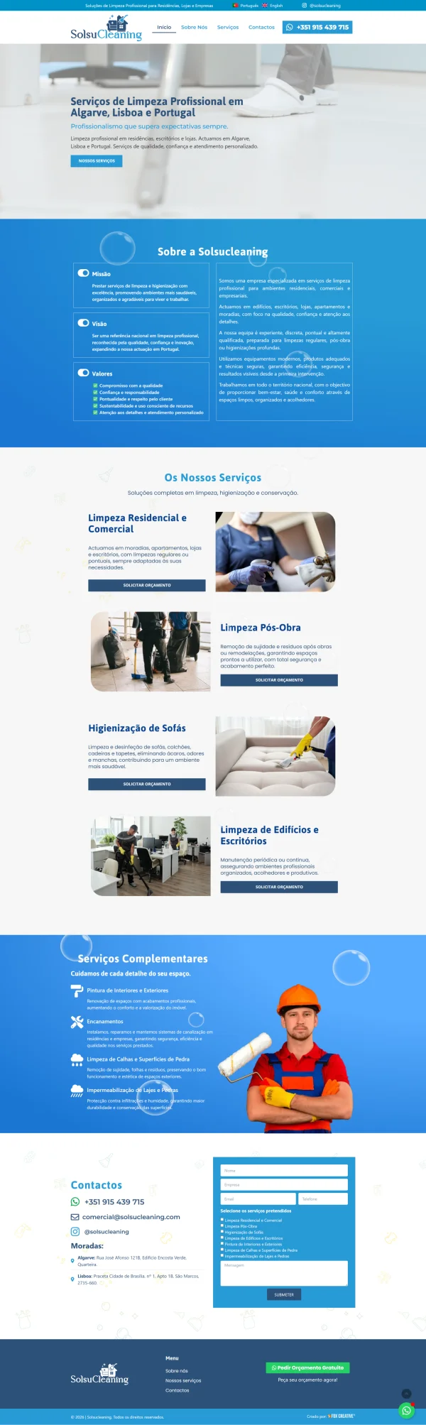 Criação de Sites para Empresas de Limpeza: Credibilidade e Conversão